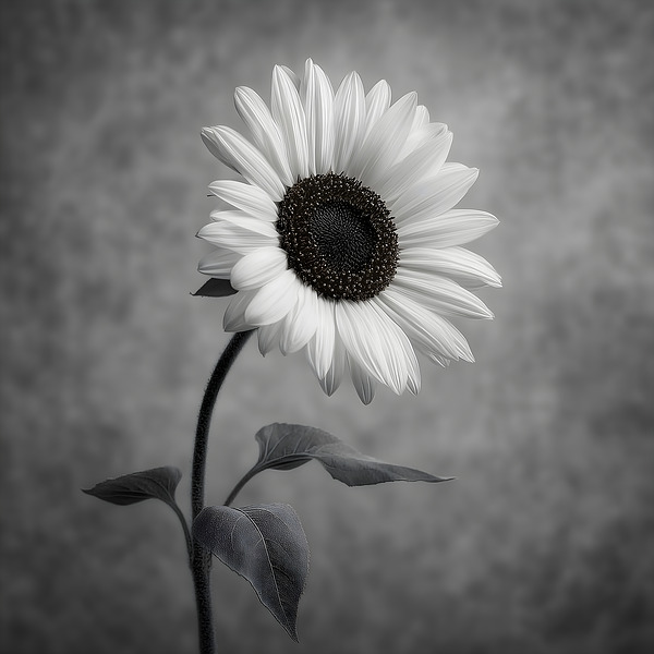 Sunflower Selfie 18 - Sunflower Portrait Art Prints Print