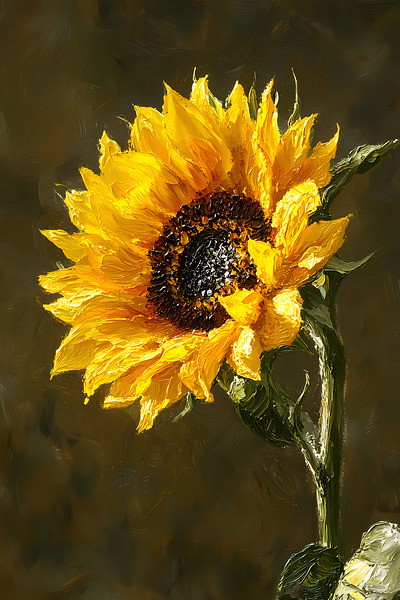 Grace Doree - Golden Grace - Sunflower Portrait Art Prints Print