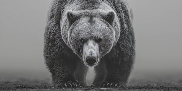 Apex Predator – Bear Portrait Art Print Print