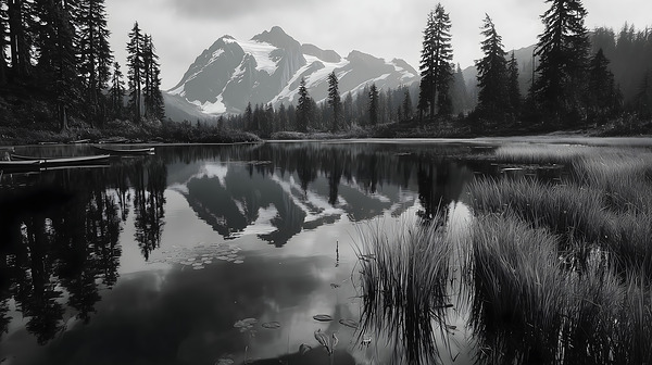 Reflections Of The Wild - Monochrome Landscape Art Prints Print