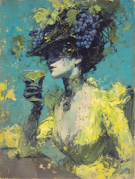 L’Elixir du Vignoble – The Vineyard Elixir Vintage Poster Art Print Print