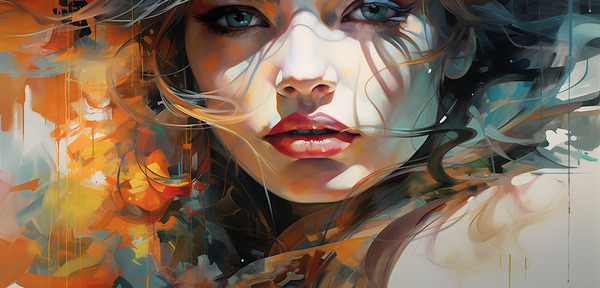 Midnight Siren – Dark Fantasy Portrait Art Print Print