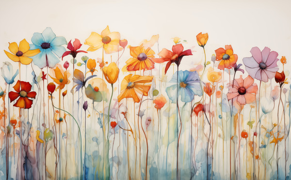 Audacious – Abstract Floral Print Print