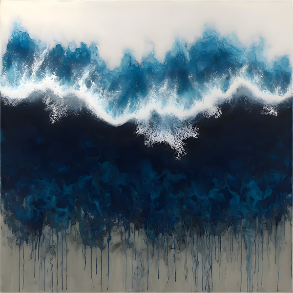 Deep Surge – Abstract Ocean Print Print