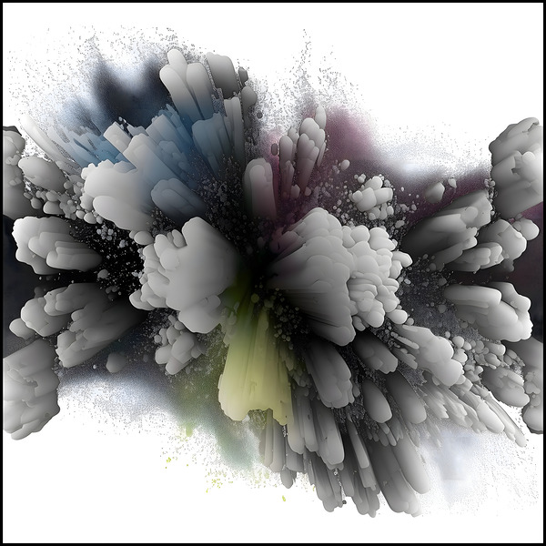 Monochrome Catalyst – Dynamic Monochromatic Abstract Print Print