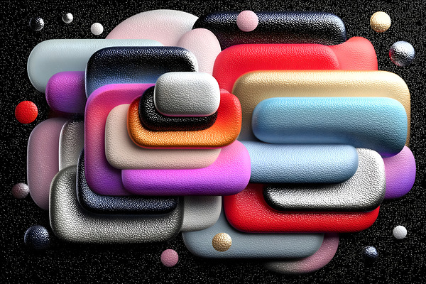 Soft Machines – Retro Tech Tubes Abstract Print Print