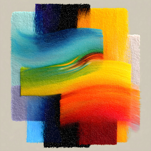 Chromatic Blocks VIII – Patchwork Abstract Print Print