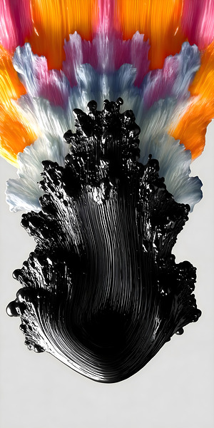 Chromaflare Plume – Abstract Paint Burst Print Print