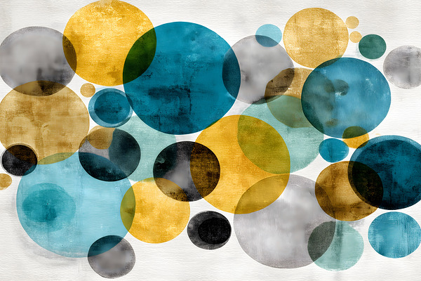Circles in Balance – Modern Geometric Art Print Print