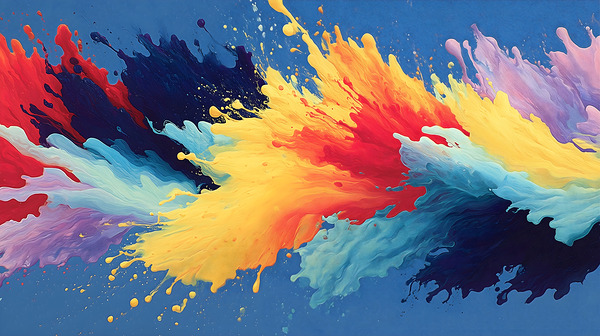 Prismatic Impact – Abstract Collision Art Print Print