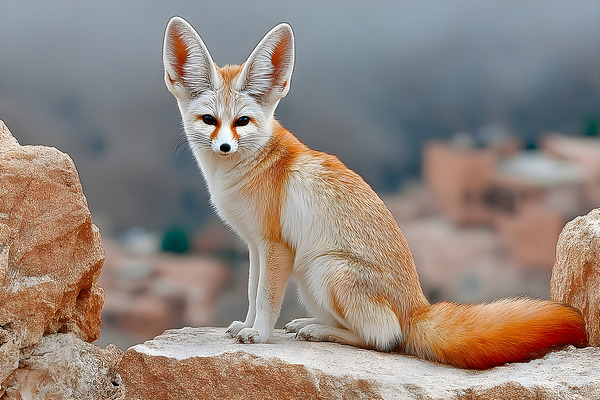 Sand Whisper – Fennec Fox Print Print