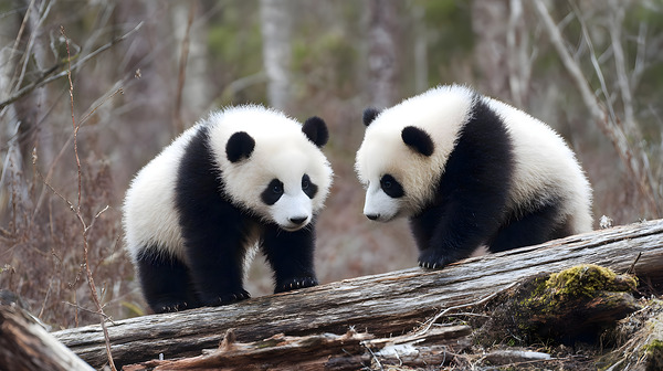 Panda Kin - Wildlife Companions Print Print
