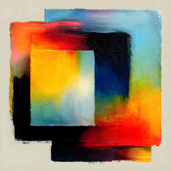 Chromatic Blocks II  – Patchwork Abstract Print Print