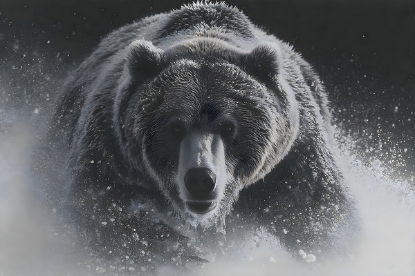 Thunder in White – Bear in the Snow Print Print