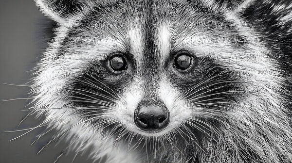 Masked Intentions – Raccoon Portrait Art Print Print