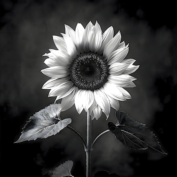 Sunflower Selfie 1 - Sunflower Portrait Art Prints Print