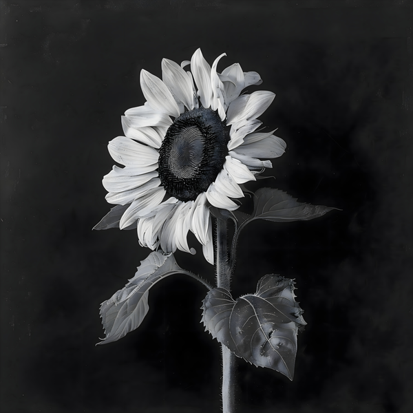 Sunflower Selfie 2 - Sunflower Portrait Art Prints Print