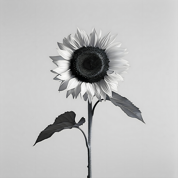 Sunflower Selfie 3 - Sunflower Portrait Art Prints Print