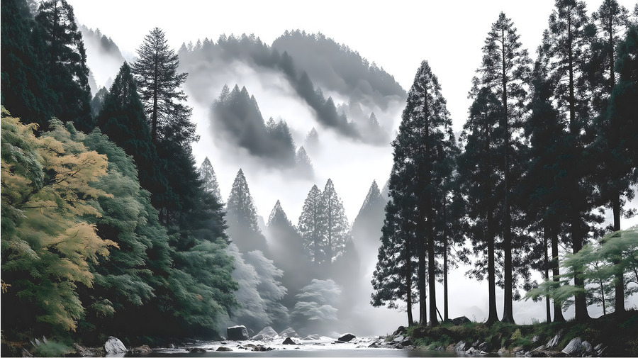 Under The Shroud - Monochrome Landscape Art Prints  Print