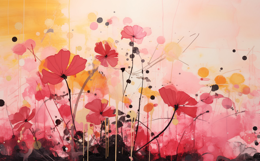 Bliss – Abstract Floral Dream Art Print  Print