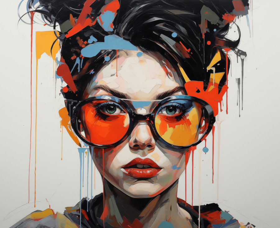 Paranoid – Pop Surreal Portrait Art Print  Print