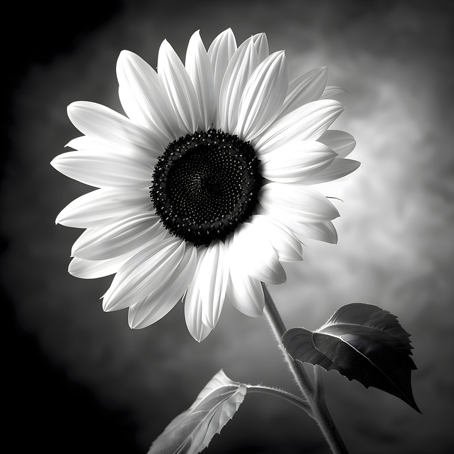 Sunflower Selfie 21 - Sunflower Portrait Art Prints  Print