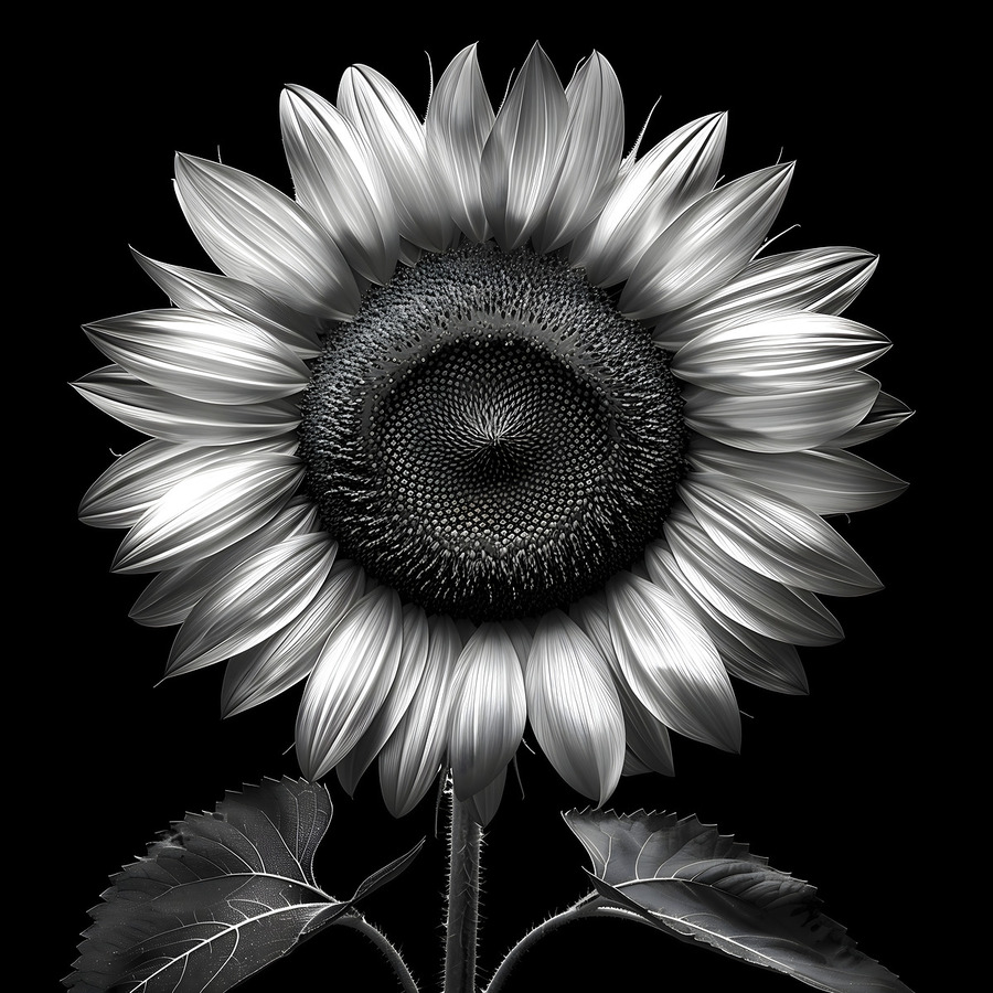 Sunflower Selfie 25 - Sunflower Portrait Art Prints  Print