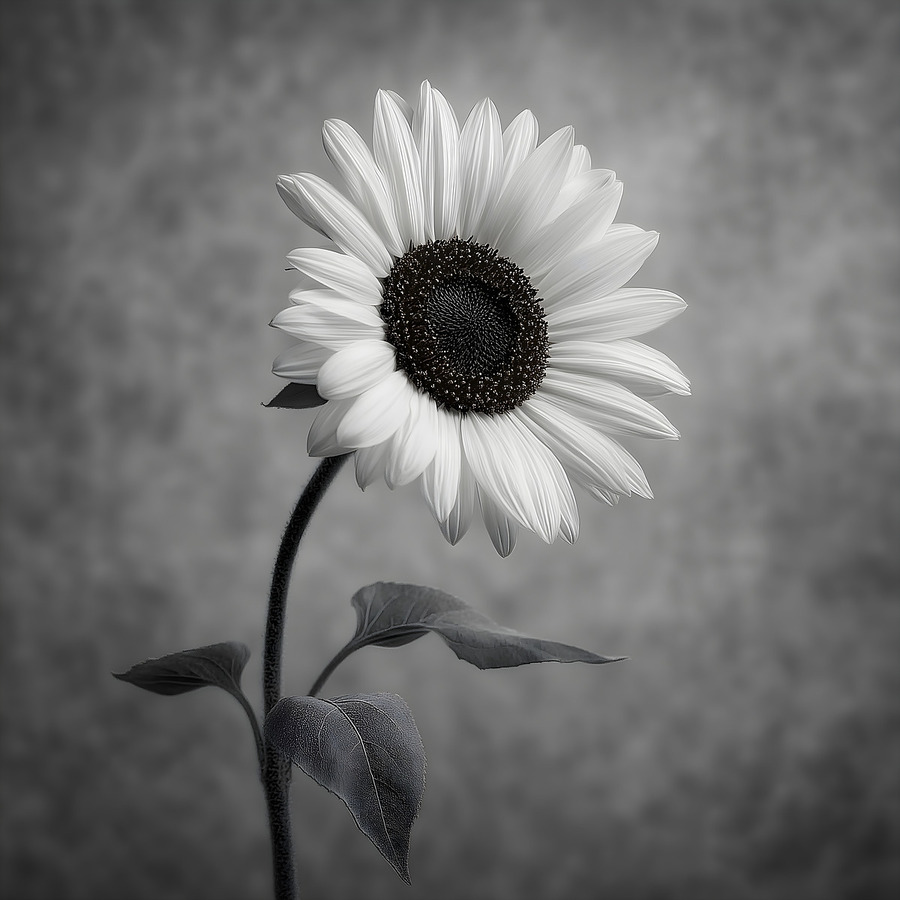 Sunflower Selfie 18 - Sunflower Portrait Art Prints  Print