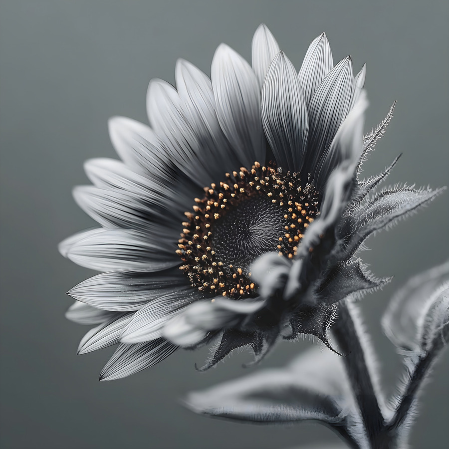 Sunflower Selfie 19 - Sunflower Portrait Art Prints  Print