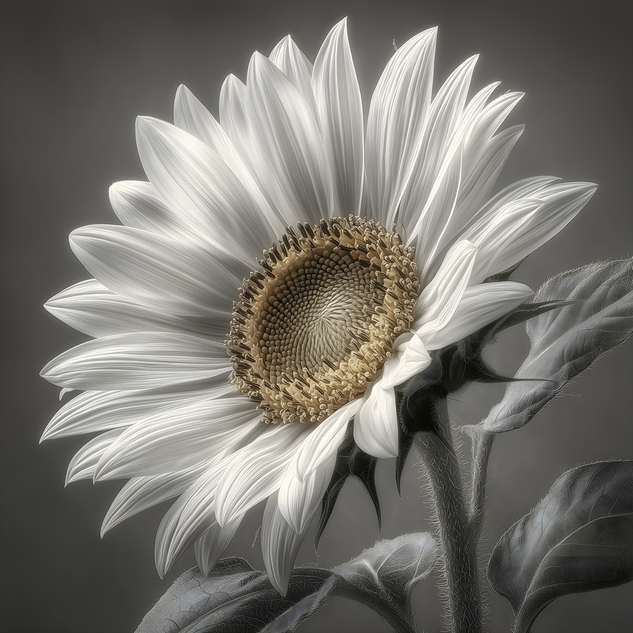Sunflower Selfie 23 - Sunflower Portrait Art Prints  Print