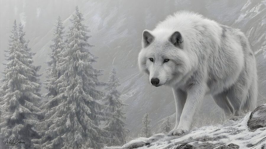 Quiet Companion – Wildlife Portrait Art Print  Print