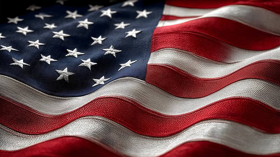 The Fabric of Freedom – Patriotic Flag Art Print  Print