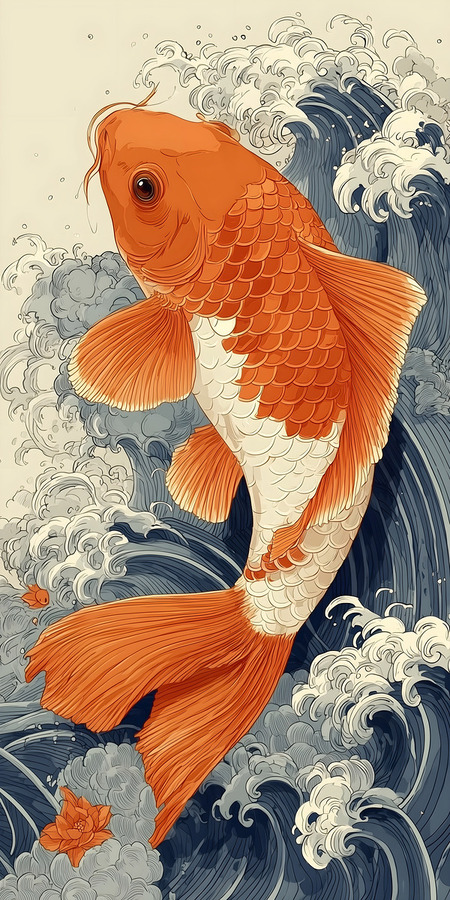 Tabi No Hajimari 旅の始まり - The Voyage Begins - Japanese Koi Art Prints  Print