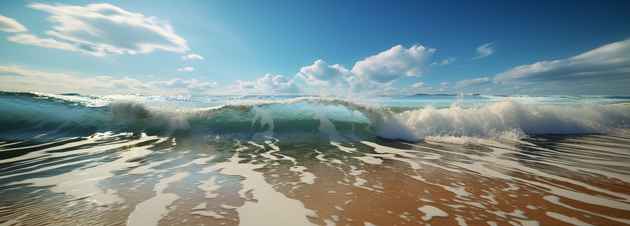 Beach – Modern Seascape Art Print  Print