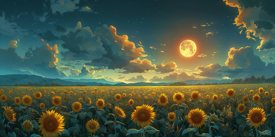 Wild Sunflowers - Sunflower Field Art Prints  Print