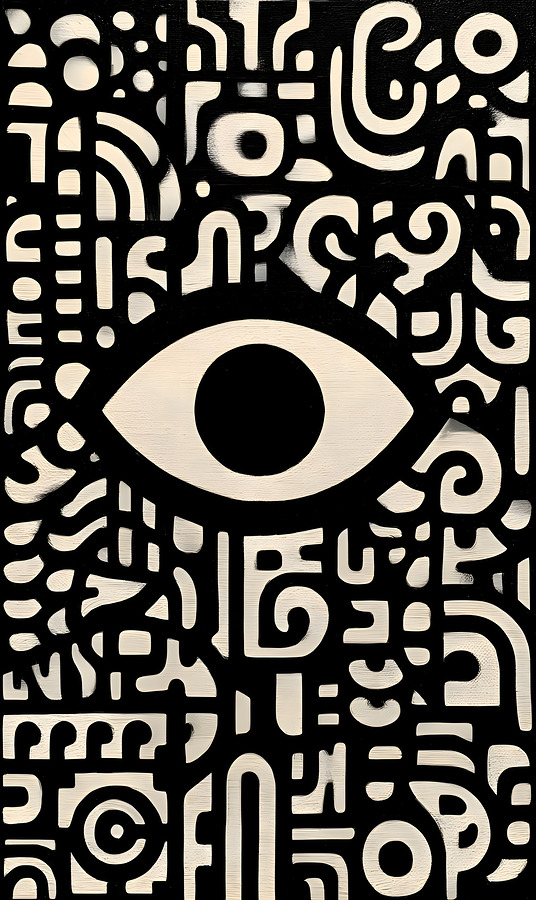 Eye in the Code – Abstract Symbolism Print  Print