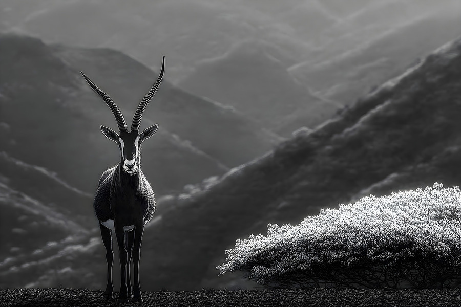 Silent Horn – Saola Print  Print