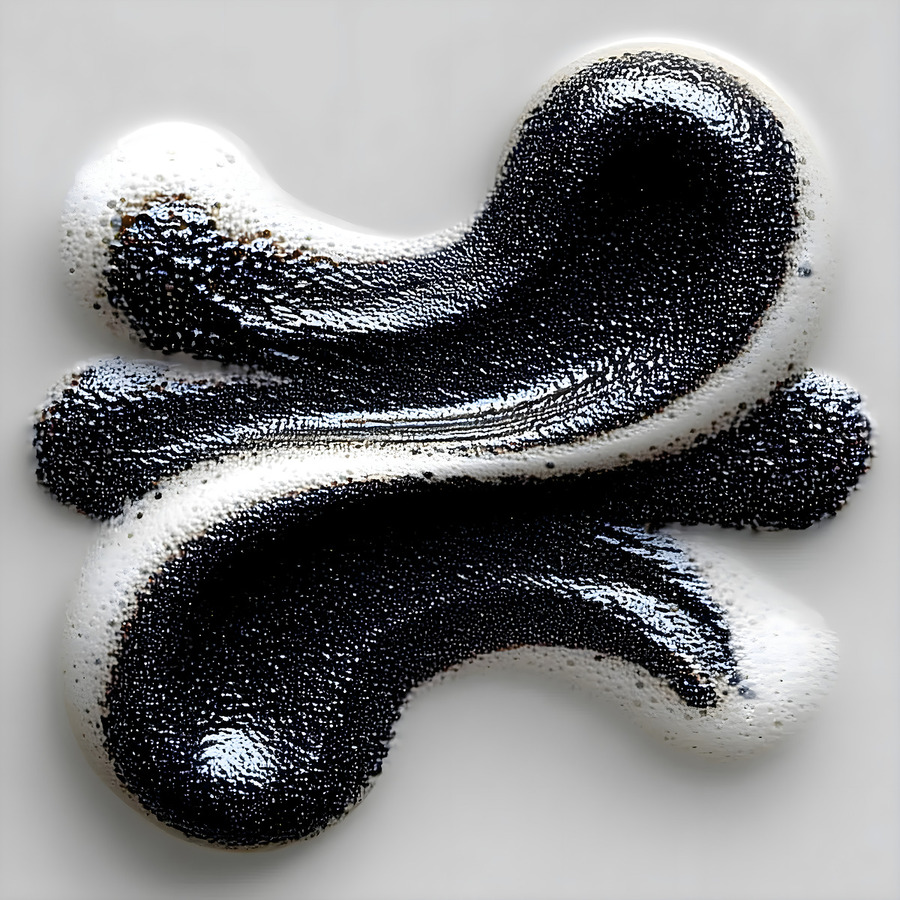 Duality Drip – Yin-Yang Abstract Print  Print