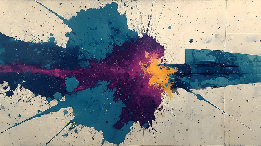 Impact Zone – Urban Splatter Abstract Print  Print