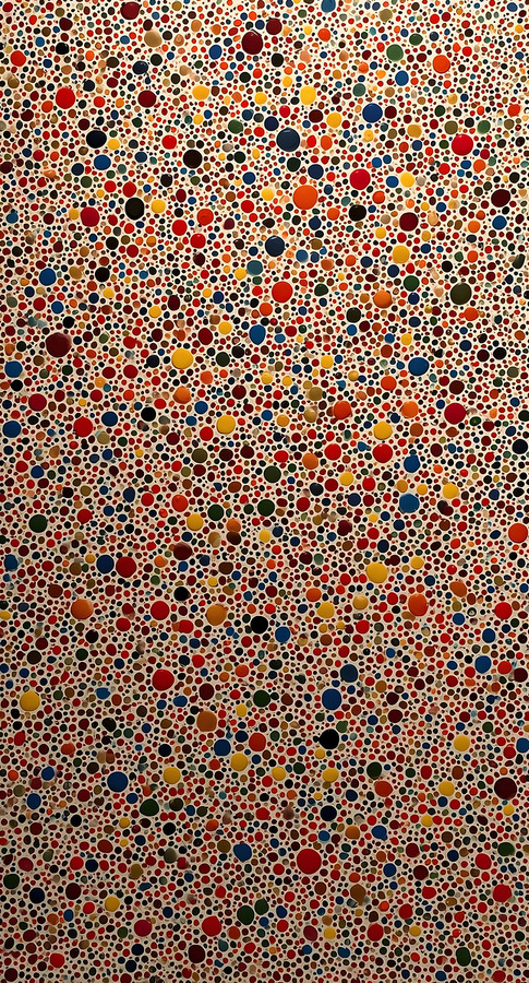Infinity Dots – Multicolor Pointillist Abstract Print  Print