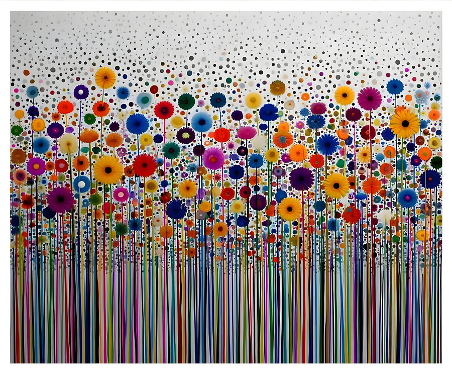 A Field That Never Ends– Abstract Wildflowers Print  Imprimer