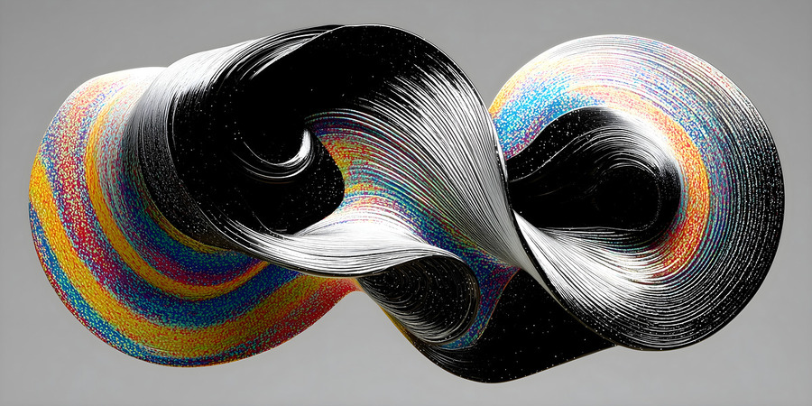 Continuum Loop – Monochrome Infinity Print  Print