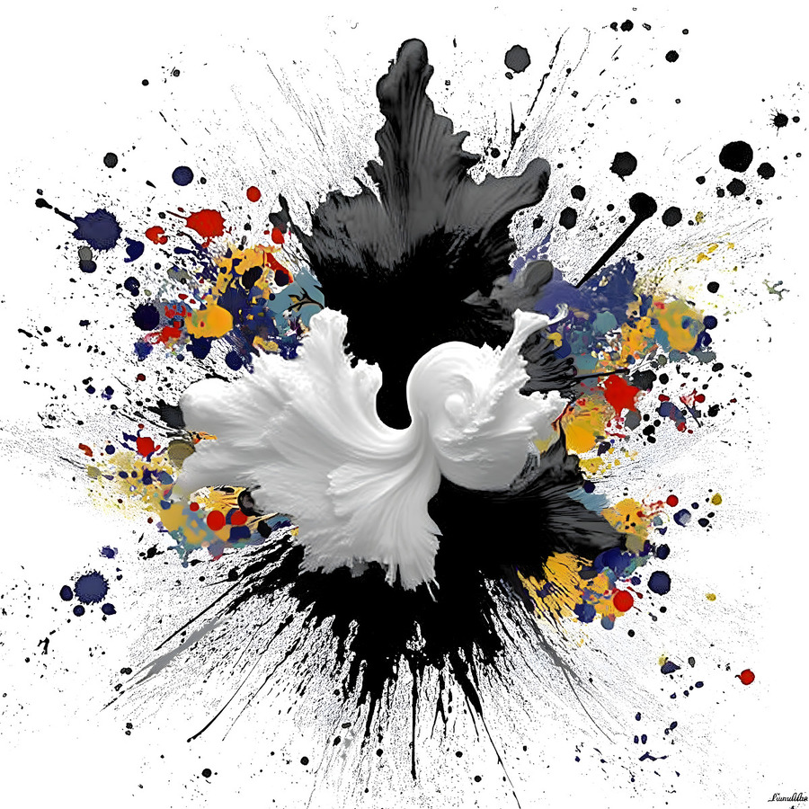 Catalyst Bloom – Ink & Color Explosion Print  Print