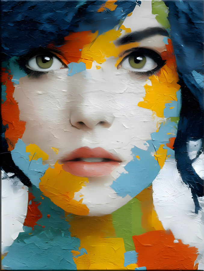 Faces of Panic II – Pop Expressionism Print  Print