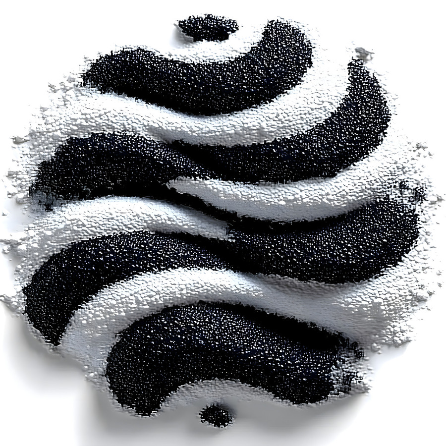 Zebra Orbit – Monochrome Ripple Sphere Print  Imprimer