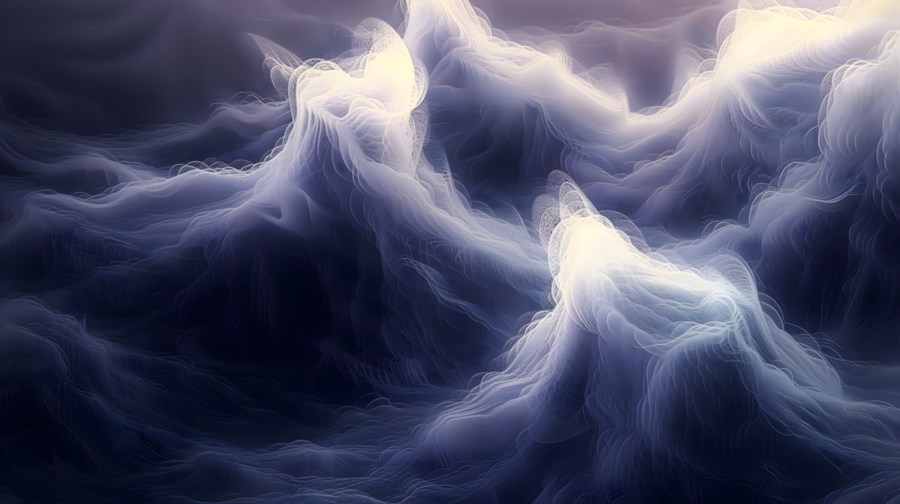 Phantom Tides – Abstract Seascape Art Print  Print