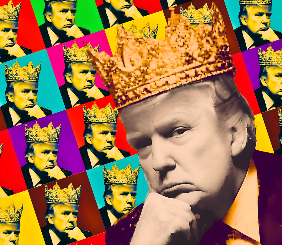 Crowned Pop - Trump Portrait Print  Print