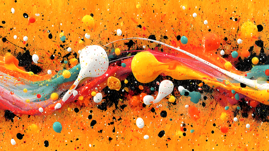 Molten Wave – Abstract Fluid Art Print  Print