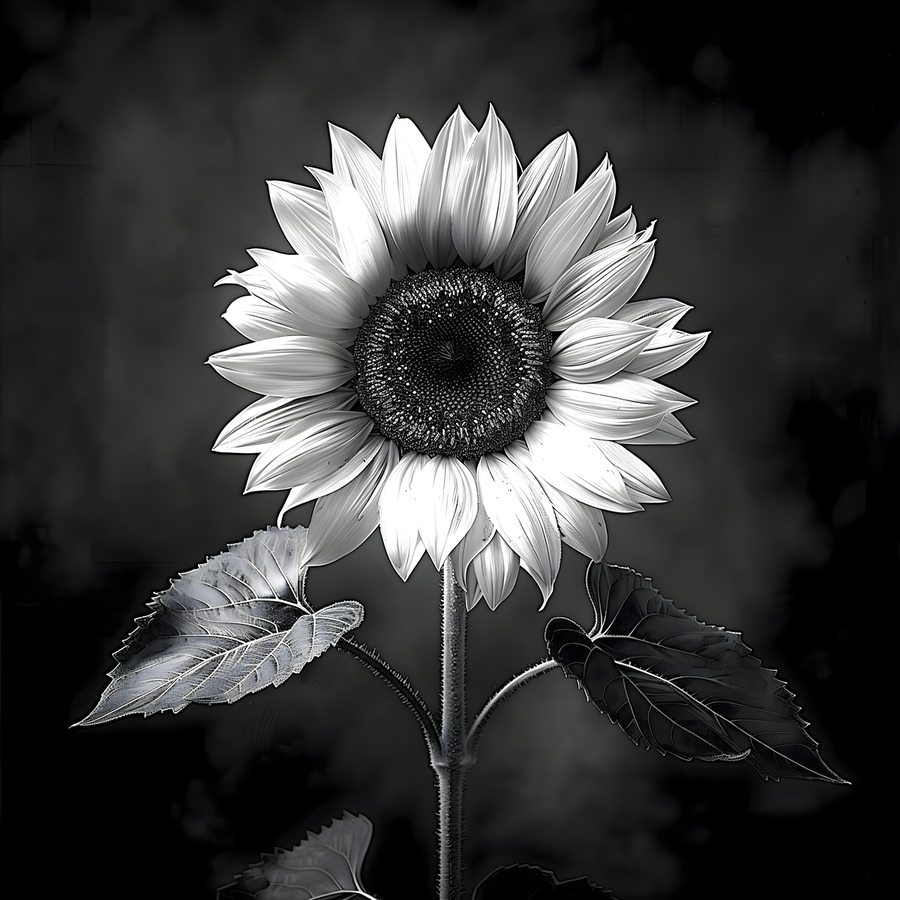 Sunflower Selfie 1 - Sunflower Portrait Art Prints  Print