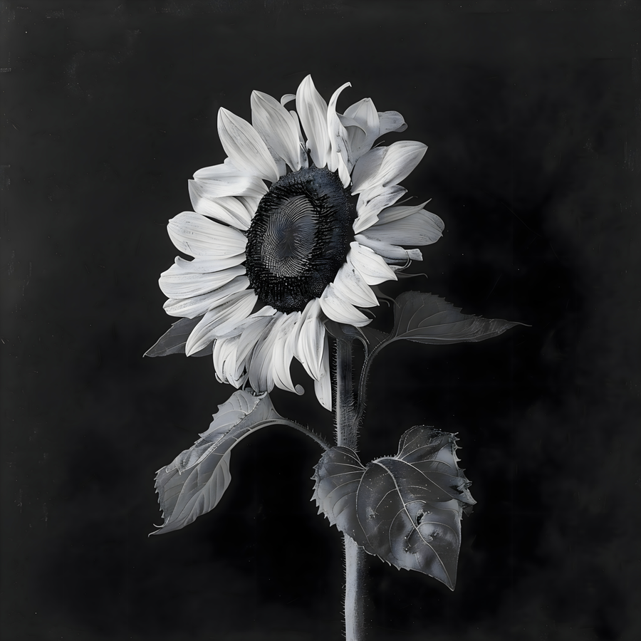 Sunflower Selfie 2 - Sunflower Portrait Art Prints  Print